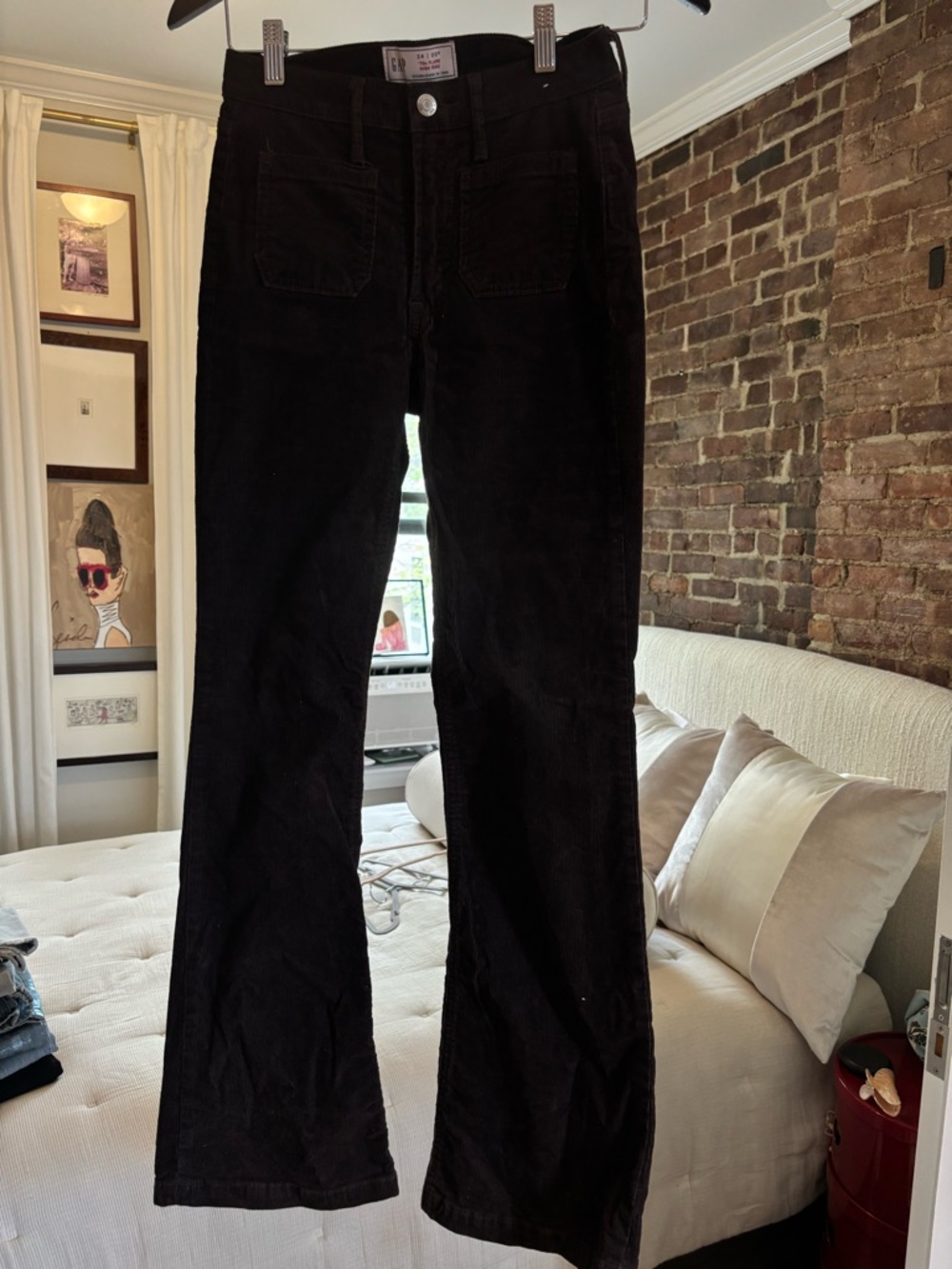 GAP Black Corduroy Boot Cut Pants